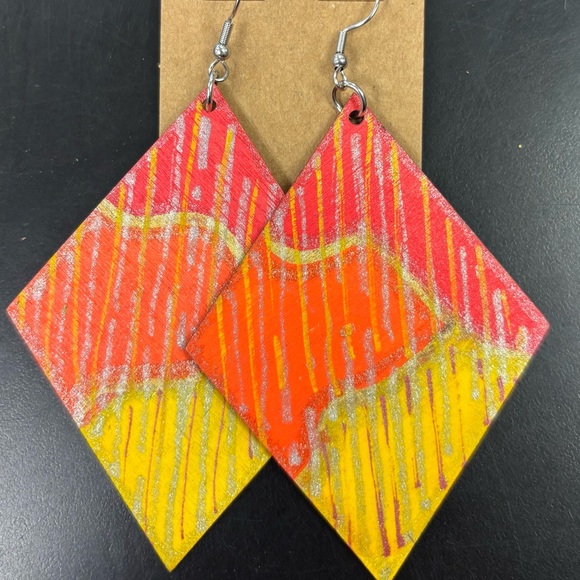 Handmade Jewelry - Colorful Geometric Earrings